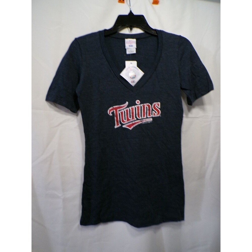 Campus Lifestyle Women's Minnesota Twins Navy V Neck T Shirt Size S